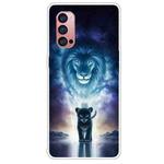 For OPPO Reno4 Pro Colored Drawing Clear TPU Cover Protective Cases(The Lion King)