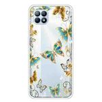 For OPPO Reno4 SE Colored Drawing Clear TPU Cover Protective Cases(Dorking Butterfly)