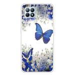 For OPPO Reno4 SE Colored Drawing Clear TPU Cover Protective Cases(Butterfly)