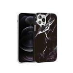 Glossy Marble Pattern TPU Protective Case For iPhone 12 / 12 Pro(Black)