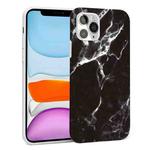 For iPhone 11 Glossy Marble Pattern TPU Protective Case (Black)