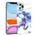For iPhone 11 Glossy Marble Pattern TPU Protective Case (Purple)