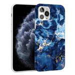 Glossy Marble Pattern TPU Protective Case For iPhone 11 Pro(Blue)