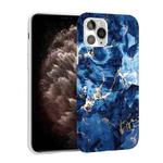 Glossy Marble Pattern TPU Protective Case For iPhone 11 Pro Max(Blue)
