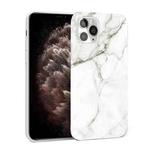 For iPhone 11 Pro Max Glossy Marble Pattern TPU Protective Case (White)
