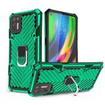 For Motorola Moto G9 Plus Cool Armor PC + TPU Shockproof Case with 360 Degree Rotation Ring Holder(Dark Green)