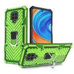 For Xiaomi Redmi Note 9S Cool Armor PC + TPU Shockproof Case with 360 Degree Rotation Ring Holder(Green)