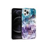 Glossy Marble Pattern TPU Protective Case For iPhone 12 / 12 Pro(Blue Purple)