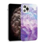 Glossy Marble Pattern TPU Protective Case For iPhone 11 Pro Max(Purple)