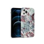 Glossy Marble Pattern TPU Protective Case For iPhone 12 Pro Max(Blue Red)