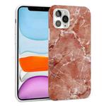 For iPhone 11 Glossy Marble Pattern TPU Protective Case (Vermilion)