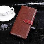 For iPhone 12 mini idewei Crocodile Texture Horizontal Flip Leather Case with Holder & Card Slots & Wallet (Maroon)