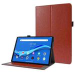 For Lenovo Tab M10 Crazy Horse Texture Horizontal Flip Leather Case with 2-folding Holder & Card Slot(Brown)