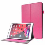 For iPad 10.2 / iPad Pro 10.5 Crazy Horse Texture Horizontal Flip Leather Case with 2-folding Holder & Card Slot(Rose Red)