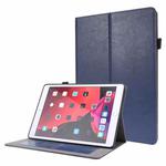 For iPad 10.2 / iPad Pro 10.5 Crazy Horse Texture Horizontal Flip Leather Case with 2-folding Holder & Card Slot(Dark Blue)