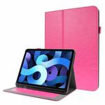 For iPad Pro 12.9 inch (2020) Crazy Horse Texture Horizontal Flip Leather Tablet Case with 2-folding Holder & Card Slot(Rose Red)