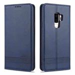 For Samsung Galaxy S9 AZNS Magnetic Calf Texture Horizontal Flip Leather Case with Card Slots & Holder & Wallet(Dark Blue)