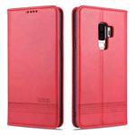 For Samsung Galaxy S9 AZNS Magnetic Calf Texture Horizontal Flip Leather Case with Card Slots & Holder & Wallet(Red)