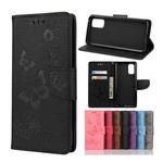 For OPPO Realme 7 Pro 5G Butterflies Embossing Horizontal Flip Leather Case with Holder & Card Slots & Wallet(Black)