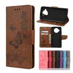 For Xiaomi Mi 10T Lite 5G Butterflies Embossing Horizontal Flip Leather Case with Holder & Card Slots & Wallet(Brown)