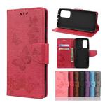 For Xiaomi Mi 10T Pro 5G Butterflies Embossing Horizontal Flip Leather Case with Holder & Card Slots & Wallet(Red)