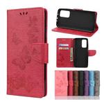 For Xiaomi Mi 10T 5G Butterflies Embossing Horizontal Flip Leather Case with Holder & Card Slots & Wallet(Red)