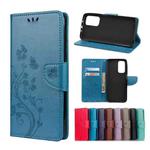 For Xiaomi Mi 10T Pro 5G Butterflies Love Flowers Embossing Horizontal Flip Leather Case with Holder & Card Slots & Wallet(Blue)