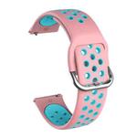 For Samsung Galaxy Watch Active2 44mm Two-color Silicone Watch Band(Light Pink+Mint Green)