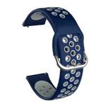 For Samsung Galaxy Watch Active2 44mm Two-color Silicone Watch Band(Blue+Grey)