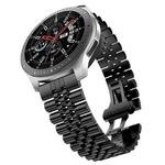 20mm For Huawei Watch GT 2 42mm Five Beads Steel Watch Band(Black)