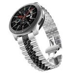 22mm For Huawei Watch GT 2 46mm / GT 2 Pro / GT 2e Five Beads Steel Watch Band(Silver Black)