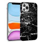 For iPhone 11 Glossy Marble Pattern TPU Protective Case For iPhone 12 mini(Black)