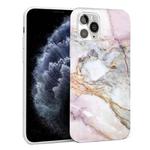 Glossy Marble Pattern TPU Protective Case For iPhone 11 Pro(Purple Grey)