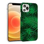 Glossy Plant Pattern TPU Protective Case For iPhone 12 mini(Palm Leaf)