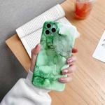 Glossy Marble Pattern TPU Protective Case For iPhone 12(Green)