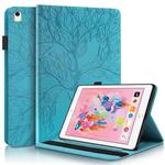 Life Tree Series Horizontal Flip Leather Case with Holder & Card Slots & Pen Slot & Sleep / Wake-up Function For iPad 9.7 (2018) / (2017)(Lake Blue)