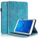 For Huawei Mediapad M5 Lite / C5 10.1 inch Life Tree Series Horizontal Flip Leather Case with Holder & Card Slots & Pen Slot(Lake Blue)