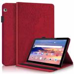 For Huawei MediaPad T5 10.1 inch Life Tree Series Horizontal Flip Leather Case with Holder & Card Slots & Pen Slot(Red)