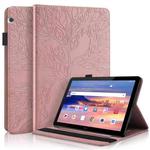 For Huawei MediaPad T5 10.1 inch Life Tree Series Horizontal Flip Leather Case with Holder & Card Slots & Pen Slot(Rose Gold)