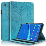 For Lenovo Tab M10 Plus Life Tree Series Horizontal Flip Leather Case with Holder & Card Slots & Pen Slot(Lake Blue)