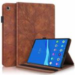 For Lenovo Tab M10 Plus Life Tree Series Horizontal Flip Leather Case with Holder & Card Slots & Pen Slot(Brown)