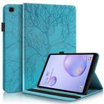 For Samsung Galaxy Tab A 8.0 (2019) T290 Life Tree Series Horizontal Flip Leather Case with Holder & Card Slots & Pen Slot(Lake Blue)