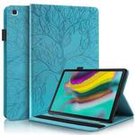 For Samsung Galaxy Tab S5e 10.5 T720 Life Tree Series Horizontal Flip Leather Case with Holder & Card Slots & Pen Slot(Lake Blue)