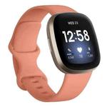 For Fitbit Versa 3 / Sense Silicone Watch Band, Size: S(Pink)