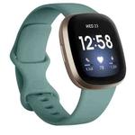 For Fitbit Versa 3 / Sense Silicone Watch Band, Size: S(Pine Needle Green)