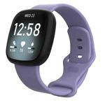 For Fitbit Versa 3 / Sense Silicone Watch Band, Size: S(Purple)