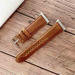 For OPPO Watch 41mm Crazy Horse Texture Leather Watch Band(Brown)