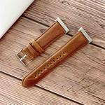 For OPPO Watch 46mm Crazy Horse Texture Genuine Leather Watch Band(Brown)
