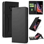 For Samsung Galaxy Note9 Strong Magnetism Liquid Feel Horizontal Flip Leather Case with Holder & Card Slots & Wallet(Black)