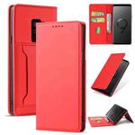 For Samsung Galaxy S9 Strong Magnetism Liquid Feel Horizontal Flip Leather Case with Holder & Card Slots & Wallet(Red)
